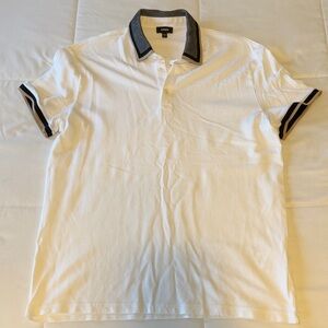 Express White Polo with Black Trim